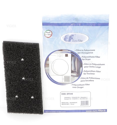 Filtre mousse sèche linge