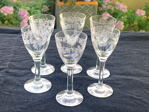 Anciens verres liqueur en - 6,
