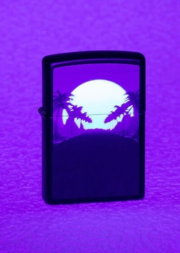 Zippo black light - light, sunset