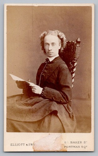 Cdv 1870 lady ducellier - cdv, saisi