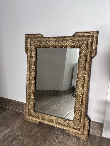 Ancien miroir mural bois - mural,