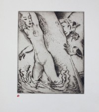 Nicolas Eekman Curiosité Bruxelles Paris Radierung Signée Etching Signé