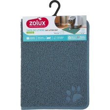 Tapis d'hygiène 40 x 60 cm bleu pour maison de toilette chat