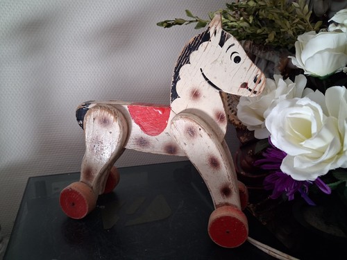 Cheval bois ancien - ancien, jouet