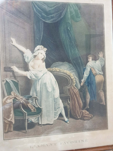 Gravure aquatinte l amant - à, l'aquatinte