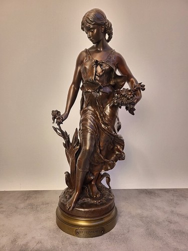 Statue bronze tournant le - en,