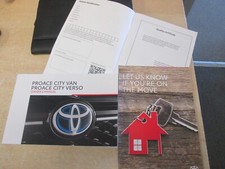 TOYOTA PROACE OWNERS MANUAL HANDBOOK WALLET 2020 -NEW SERVICE BOOK