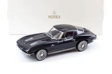 1:18 Norev Chevrolet Corvette Sting Ray Coupé 1963 Bleu Daytona - Limité 200 Pc