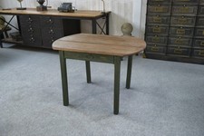 Table en pin piètement patiné vert 1960's