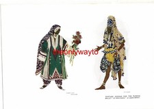 Russian Ballet Costumes For Le Dieu Bleu, Bakst, Book Illustration (Print), 1913