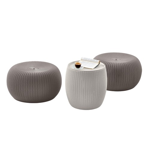 Keter urban knit pouf ottoman - keter,