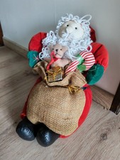 Père Noel assis en tissu