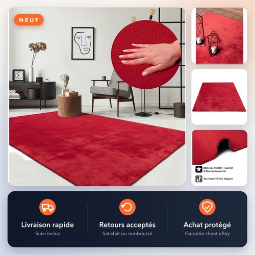 Tapis moderne moelleux poils - tapis,