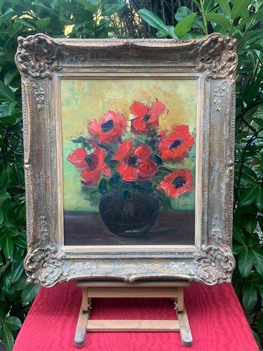 Tableau ancien huile panneau - ancien, huile/