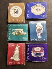 TIMBRE POLOGNE SERIE PORCELAINE ARTISANATS NEUF ** MNH 