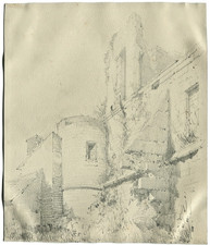 Ruines d'un château - Dessin