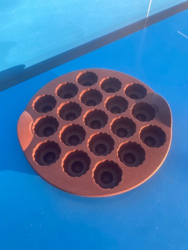 Moule silicone rond marron - silicone,