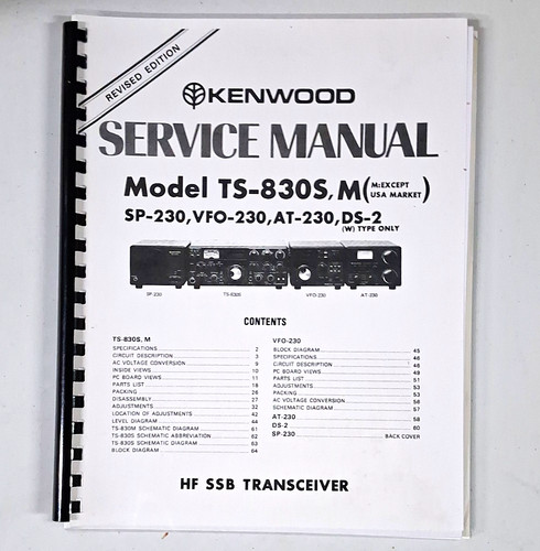 Kenwood 830s service - ts-830s/m,