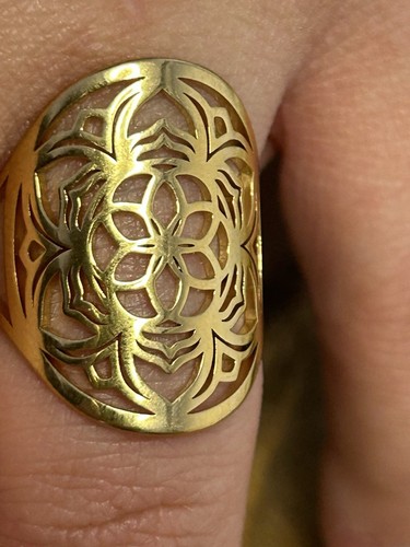 Bague plaqué or - plaqué,