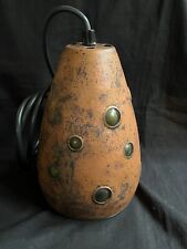 MID CENTURY MODERN NANNY STILL FOR RAAK COPPER AMBER GLASS CEILING LAMP