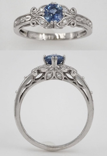Bague victorienne saphir - -,