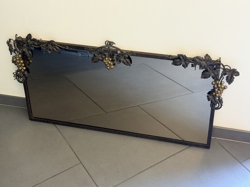 Miroir fer bronze - , ancien