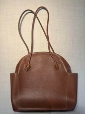 DELVAUX Shoulder Tote Bag Brown Zipper Made in belgium Vintage Japan Authentic