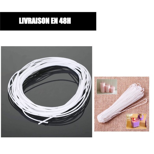 Mèche bougie coton tressée