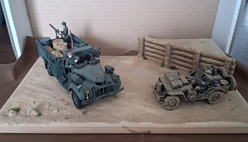 Diorama lrdg jeep - jeep, 1/35