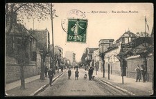 Old postcard Alfort, Rue des Deux-Moulins 1907 