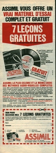 Publicité ancienne assimil - publicité,