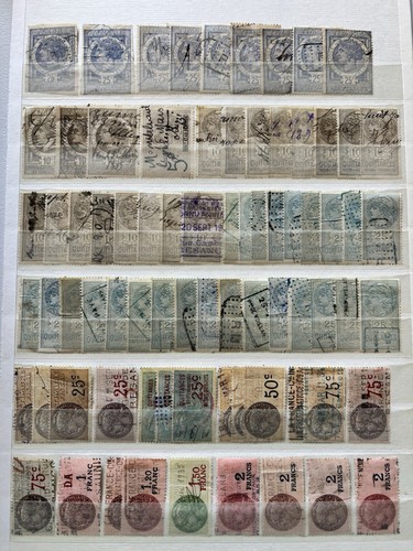 Lot timbres fiscaux - lot, anciens