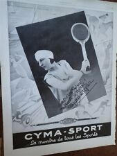 CYMA SPORT watch + paper LEROY + CECIL advertising paper FRANCE ILLUSTRATION 1948