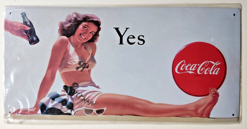 Plaque métal coca cola - plaque, yes
