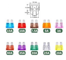 Lot de 10 fusibles standard de