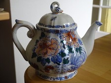 GIEN FAIENCE 1 TEAPOT MODEL ROOSTER PEONY