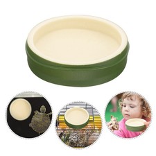  Plat d'eau de tortue, distributeur de nourriture, bol d'eau de Terrarium,