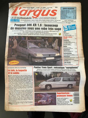 Argus 1993 peugeot - du, 6/05/1993;