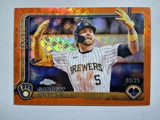2025 TOPPS CHROME LOGOFRACTOR GARRETT MITCHELL ORANGE PARALLEL /25