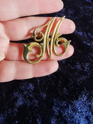 Broche monogramme vintage