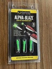 NEW Tenpoint Alpha-Blaze Lighted Crossbow Nock 3 pack Green