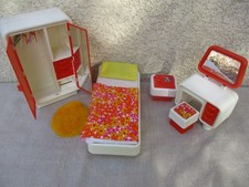 Poupée Barbie Mattel collection mobilier chambre à coucher / VINTAGE