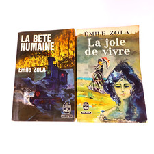 Émile Zola Lot 2 Livres Poche La Joie de Vivre/Bête Humaine Roman France French