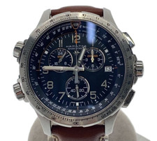 Hamilton Khaki X-Wind GMT H779120 Black Dial Quartz Mens Watch From JP