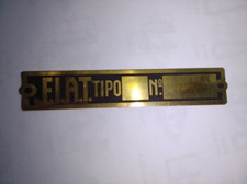 Nameplate sign Fiat Tipo brass before war s102