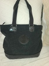 SAC A MAIN TOILE NOIR FOURRE