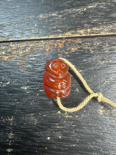 Perle singe agate rouge - perle,