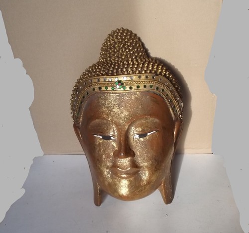Masque bois boudha belle - masque, de