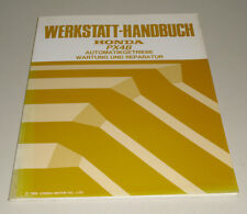 Workshop Manual Honda PX 4B Automatic Maintenance and Repair Status 10/1989