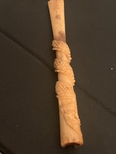 Fume cigarette ancien en os